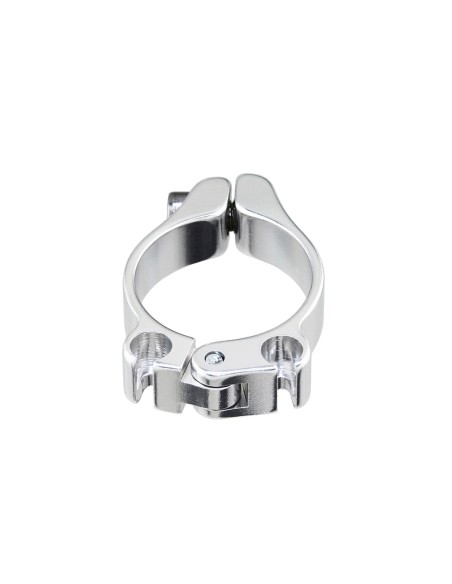 Alloy Clamp-On Double Cable Housing Stop 28.6 Silver.